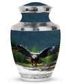 Classic Eagle Cremation Urn for ashes, 3-inch, Aluminum.