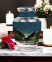 Classic Eagle Cremation Urn for ashes, 3-inch, Aluminum.