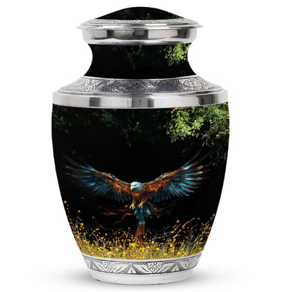 Classic Eagle Cremation Urn, aluminium.