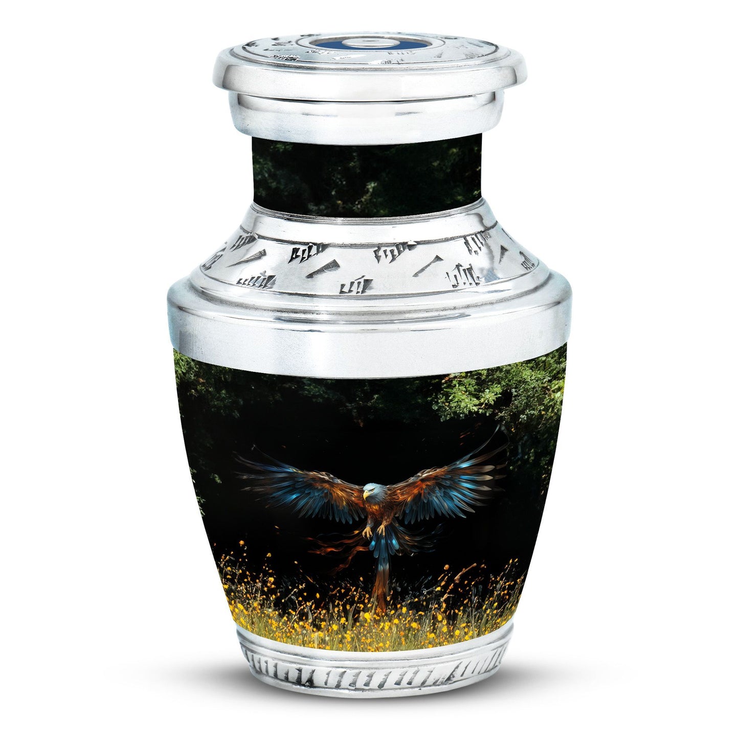 Classic Eagle Cremation Urn, aluminium.