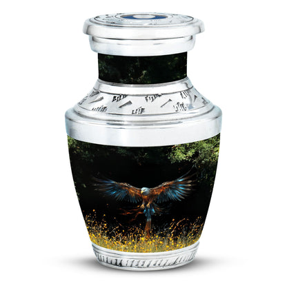 Classic Eagle Cremation Urn, aluminium.