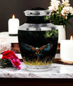 Classic Eagle Cremation Urn, aluminium.