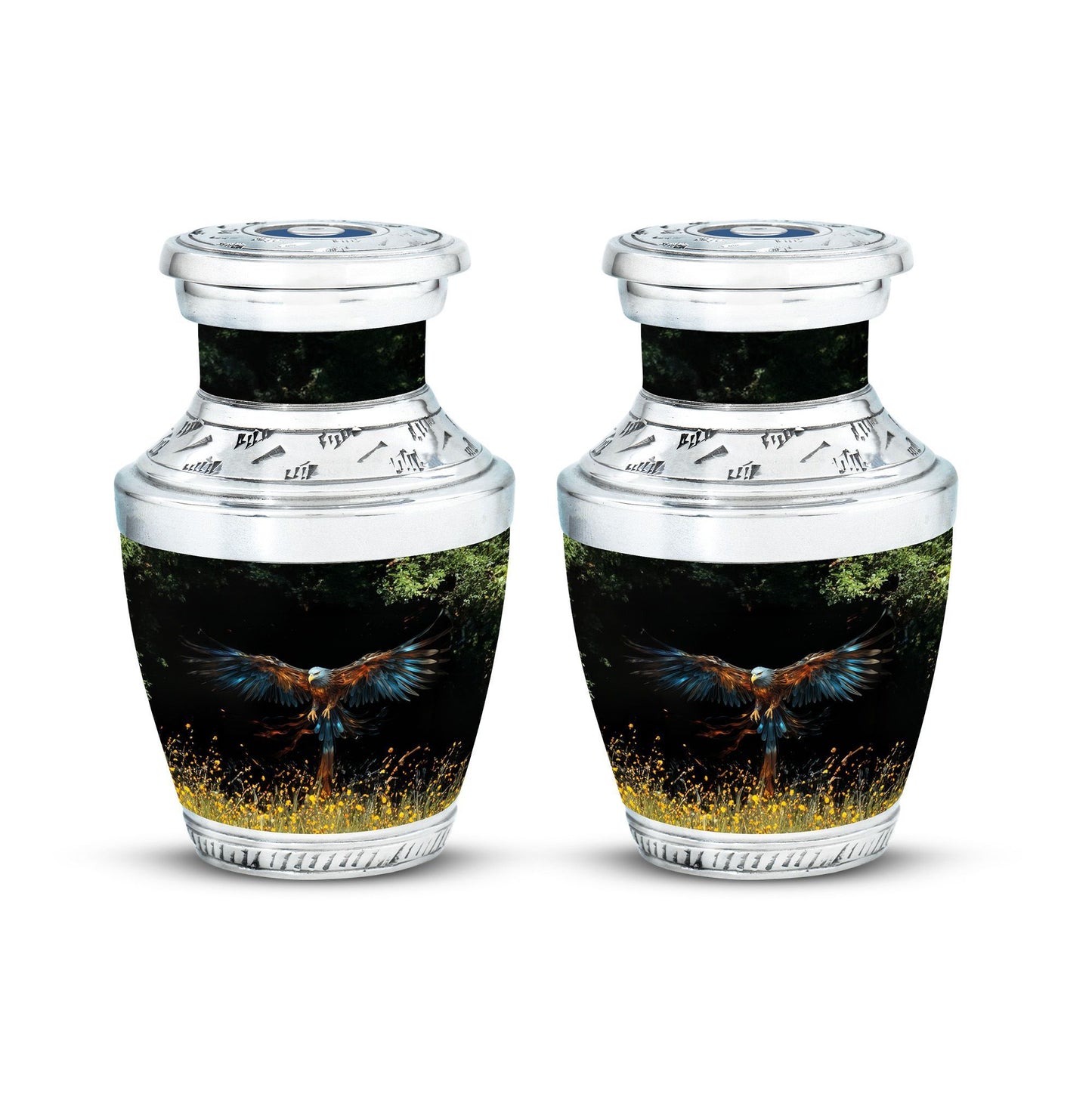 Classic Eagle Cremation Urn, aluminium.