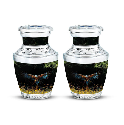 Classic Eagle Cremation Urn, aluminium.