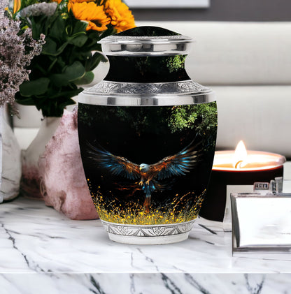 Classic Eagle Cremation Urn, aluminium.