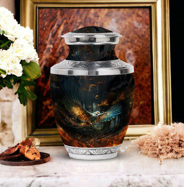 10 inch large Urn with 1 Keepsake 3 Inch Urn