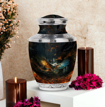 10 inch large Urn with 2 Keepsake 3 Inch Urns