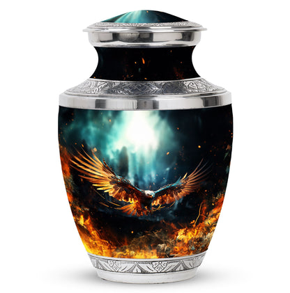 Large classic design aluminium Eagle Urn for human ashes
