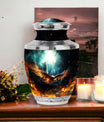 Large classic design aluminium Eagle Urn for human ashes