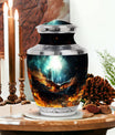 Large classic design aluminium Eagle Urn for human ashes