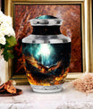 Large classic design aluminium Eagle Urn for human ashes