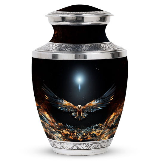 Classic Eagle Urn, Aluminium made large Funeral Urn
