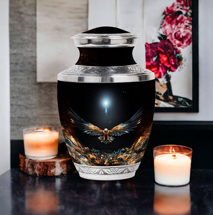 Classic Eagle Urn, Aluminium made large Funeral Urn