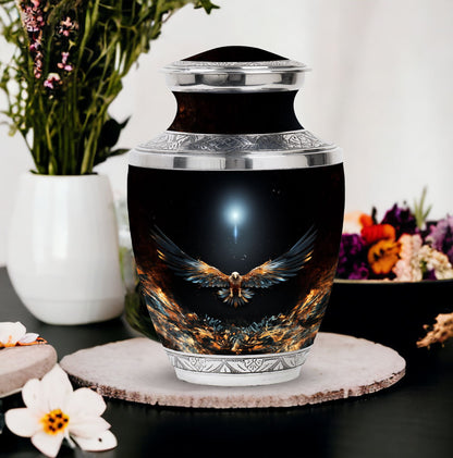 Classic Eagle Urn, Aluminium made large Funeral Urn