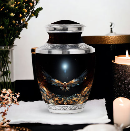 Classic Eagle Urn, Aluminium made large Funeral Urn