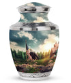 Classic 10-inch Eagle Cremation Urn made of Aluminium.