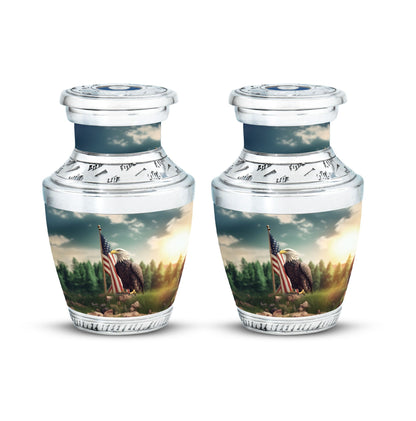 Classic 10-inch Eagle Cremation Urn made of Aluminium.