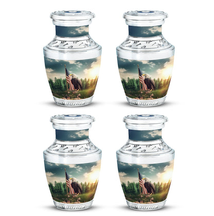 Classic 10-inch Eagle Cremation Urn made of Aluminium.
