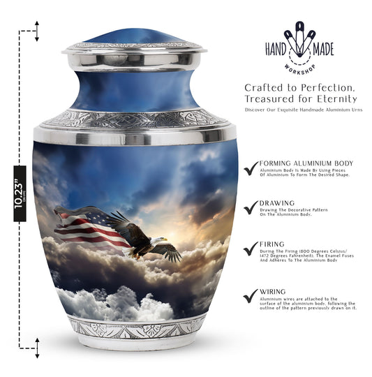Classic 3 inch Eagle Memorial Urn for ashes.