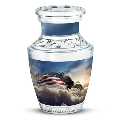 Classic 3 inch Eagle Memorial Urn for ashes.