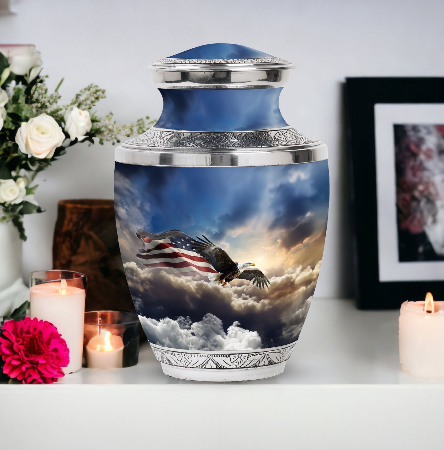 Classic 3 inch Eagle Memorial Urn for ashes.