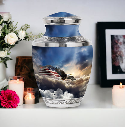 Classic 3 inch Eagle Memorial Urn for ashes.