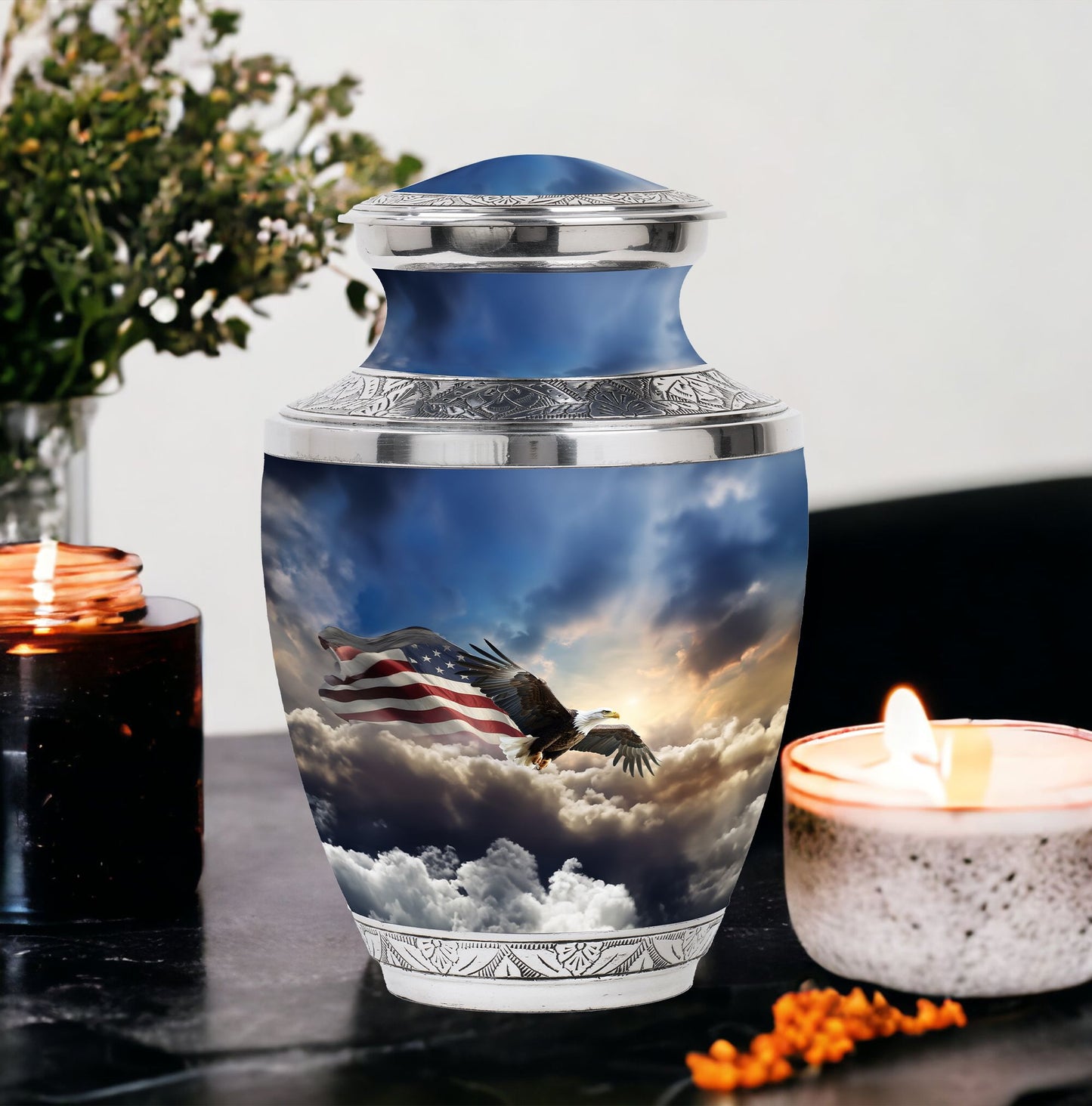 Classic 3 inch Eagle Memorial Urn for ashes.