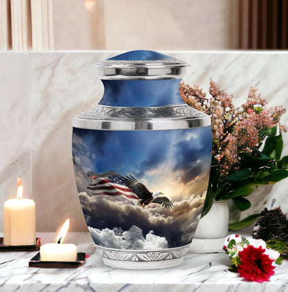 Classic 3 inch Eagle Memorial Urn for ashes.