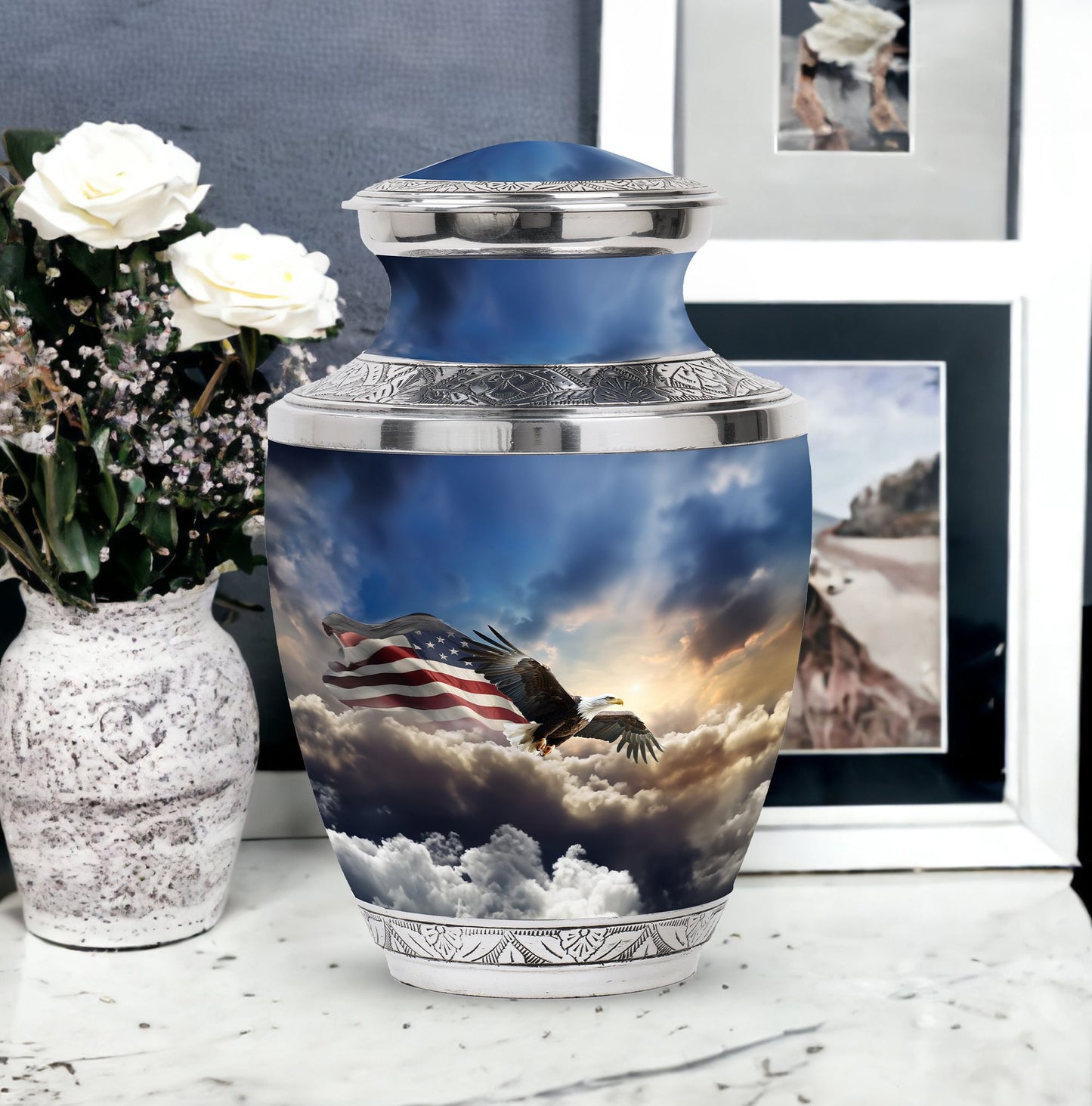 Classic 3 inch Eagle Memorial Urn for ashes.