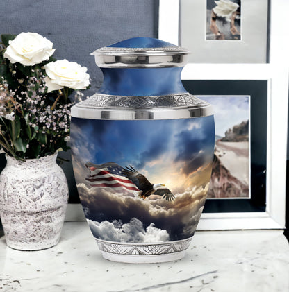 Classic 3 inch Eagle Memorial Urn for ashes.