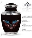 Classic 3-inch eagle urn for human ashes.