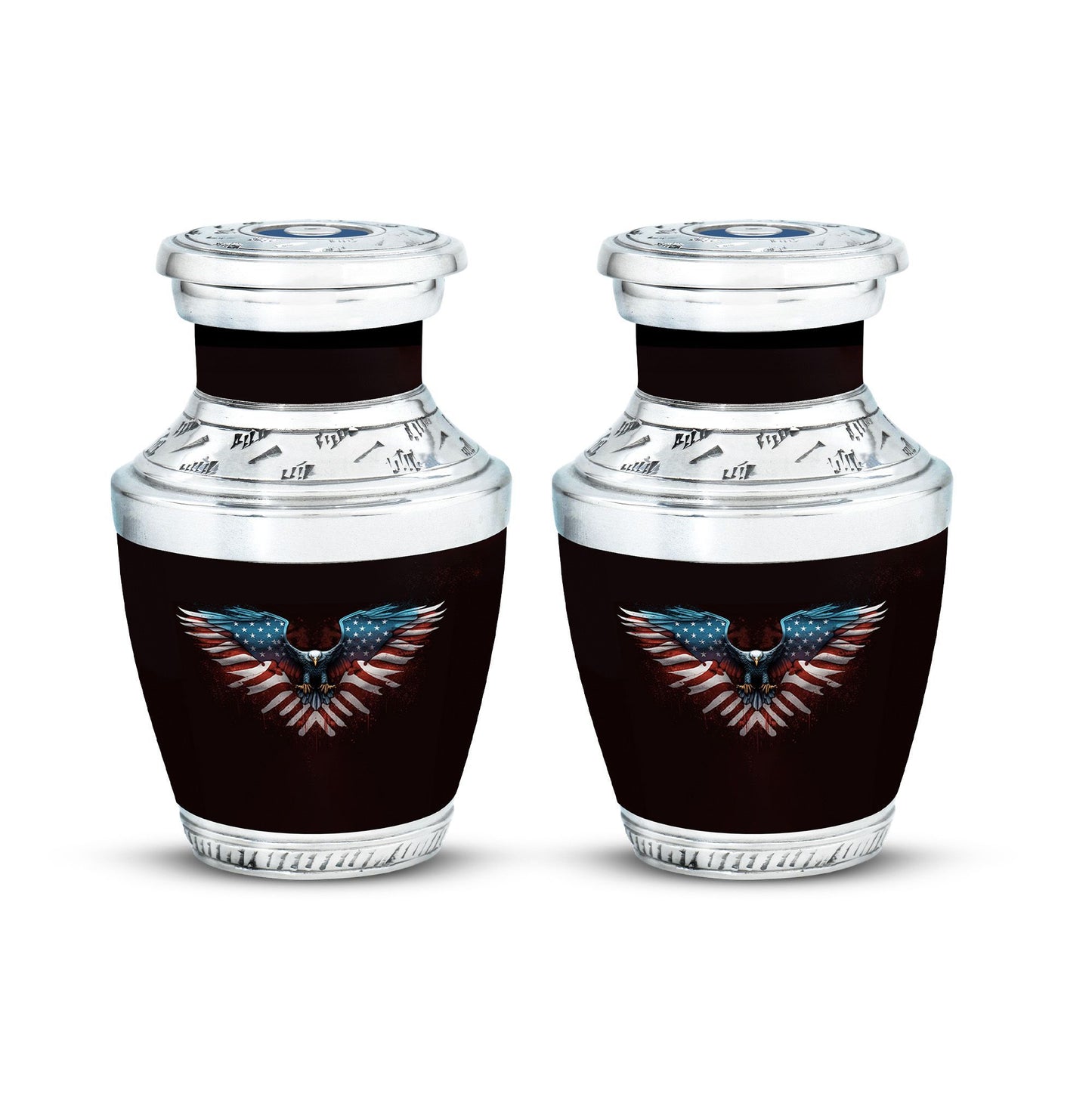 Classic 3-inch eagle urn for human ashes.