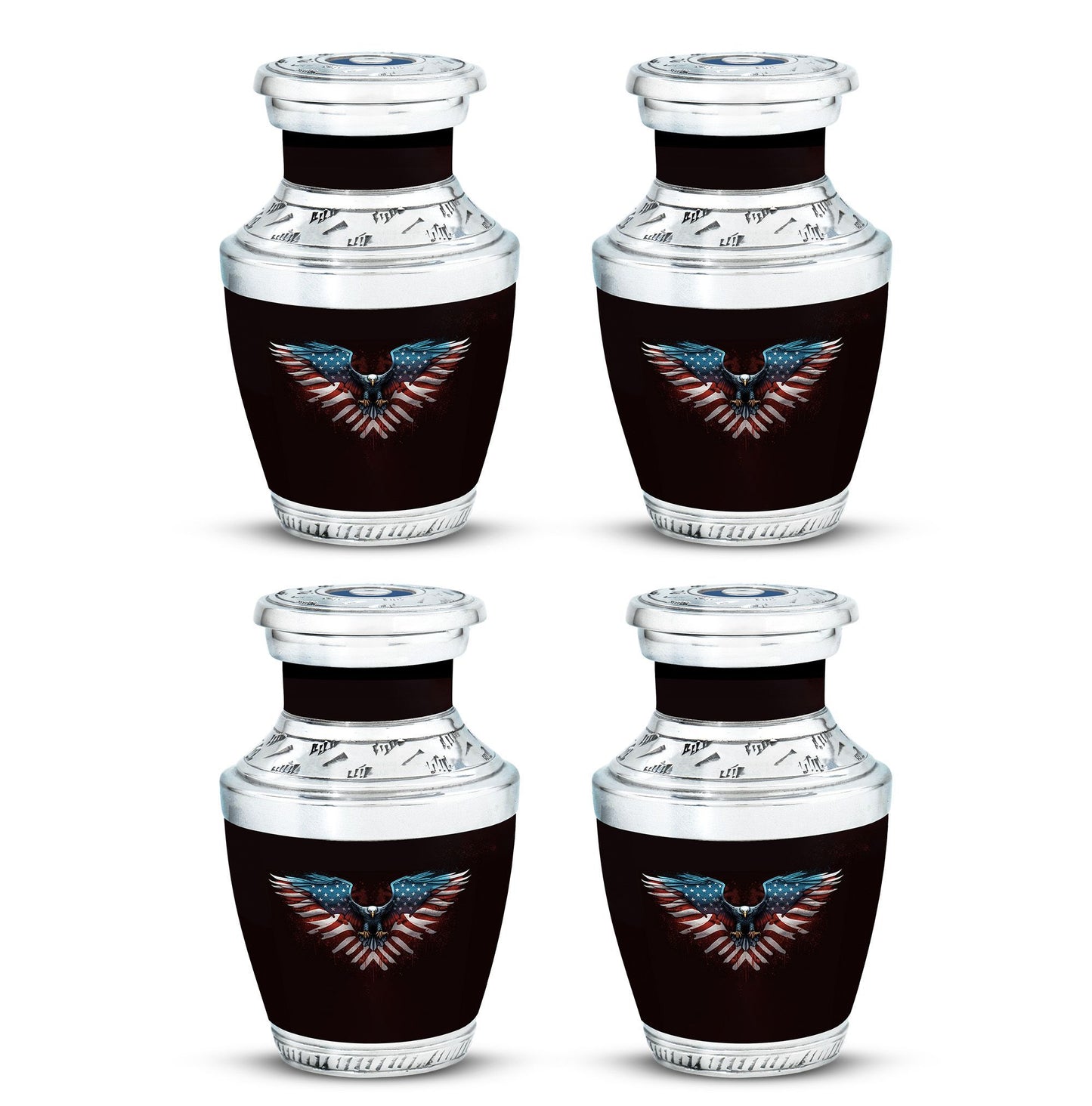 Classic 3-inch eagle urn for human ashes.