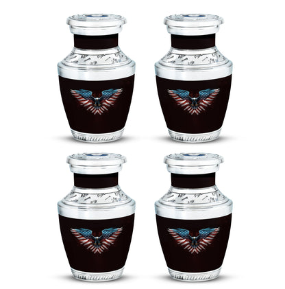 Classic 3-inch eagle urn for human ashes.