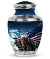 Classic large eagle urn crafted from aluminium for ashes