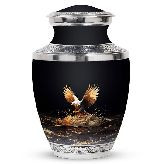 3-inch Classic Eagle Cremation Urn in Aluminium.