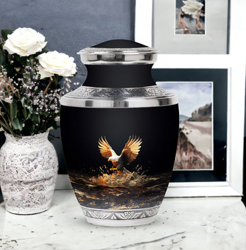 10 inch large Urn with 4 Keepsake 3 Inch Urns