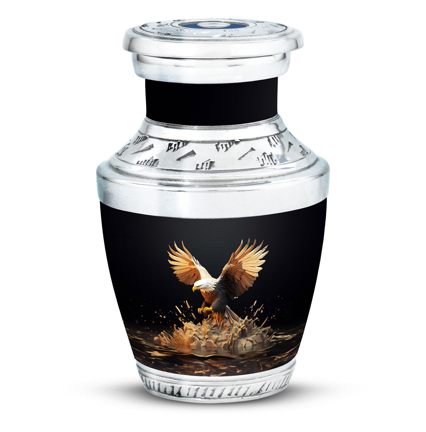 3-inch Classic Eagle Cremation Urn in Aluminium.