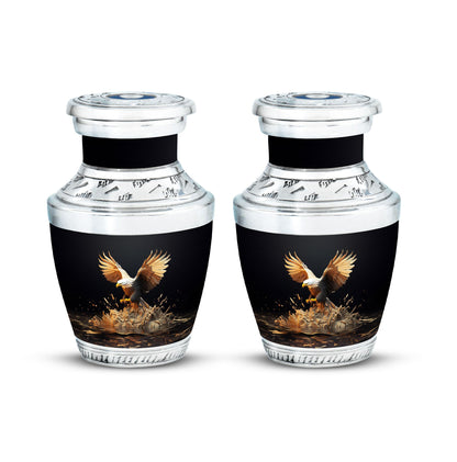 3-inch Classic Eagle Cremation Urn in Aluminium.