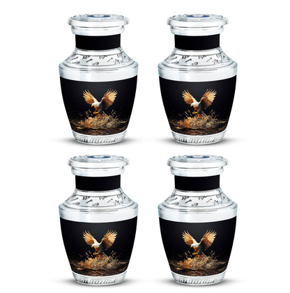 3-inch Classic Eagle Cremation Urn in Aluminium.