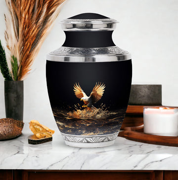 10 inch large Urn with 1 Keepsake 3 Inch Urn