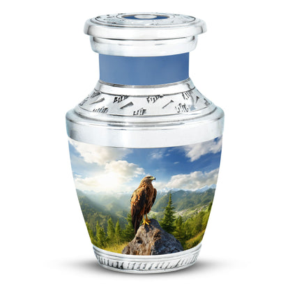 Classic Eagle Memorial Urn, Large Aluminium Cremation Urn.