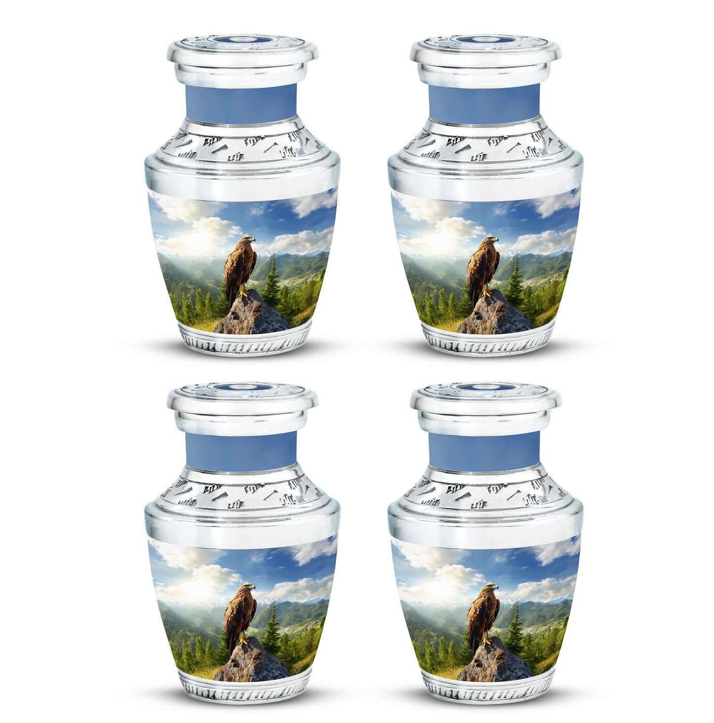 Classic Eagle Memorial Urn, Large Aluminium Cremation Urn.
