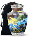 Forget Me Not Flower Cremation Urn for Human Ashes - Scorpion Grasses Urn