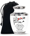 Red Cardinal Bird Art Cremation Urn for Adults - Large Urn For Ashes For Women