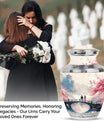 Stylish white cremation urns designed specifically for couples, ideal for funeral services, burial or as a decorative piece.