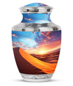 Blue Desert Sands Urn, a sturdy and elegant memorial urn acting as a dignified ashes holder or cremation box for funeral purposes