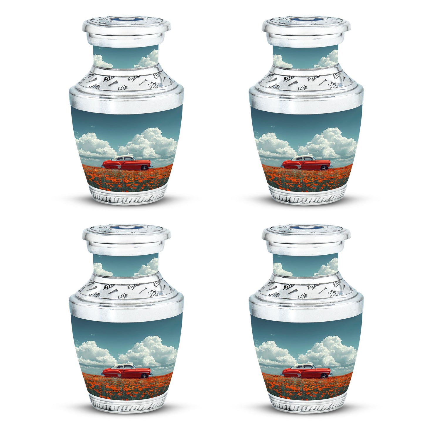  Car Urn 3 Inch Keepsake Pack of 4