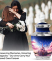 Wonderland urn for adult cremation, suitable for men. Keepsake for ashes from cremation.