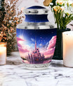 Wonderland urn for adult cremation, suitable for men. Keepsake for ashes from cremation.
